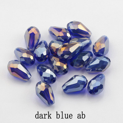 Κορυφαίες πωλήσεις Κρυστάλλινα δάκρυ σε σχήμα σταγόνας χάντρες γυάλινες χάντρες 6Χ8 χιλιοστά, 8Χ10 χιλιοστά Loose Spacer Στρογγυλές χάντρες για κοσμήματα που κατασκευάζουν DIY 24 χρώματα