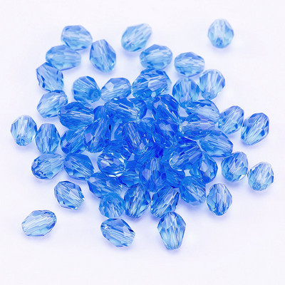 Κορυφαίες πωλήσεις Κρυστάλλινα δάκρυ σε σχήμα σταγόνας χάντρες γυάλινες χάντρες 6Χ8 χιλιοστά, 8Χ10 χιλιοστά Loose Spacer Στρογγυλές χάντρες για κοσμήματα που κατασκευάζουν DIY 24 χρώματα