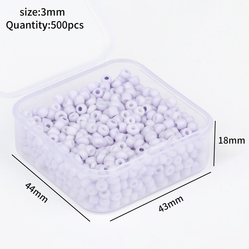 500 kom/kutija 3 mm mat makaroon šarm staklena perla sa sjemenkama okrugla razmaknica perla za izradu nakita DIY narukvica ogrlica dodaci