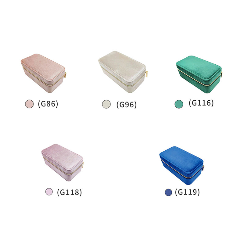 Veleprodajna dvoslojna baršunasta kutija za pohranu nakita, prijenosna kutija za naušnice, kutija za prstenje, kutija za pakiranje nakita, poklon kutija