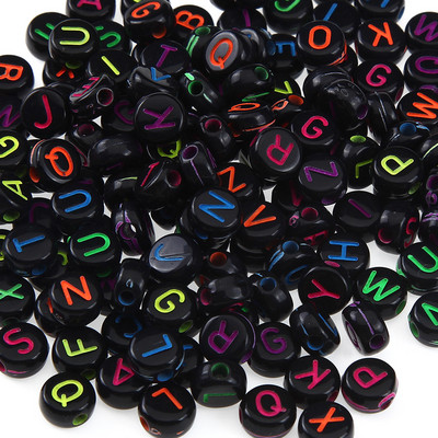 100 kom/lot Srce akrilne perle sa slovom šarene abecede labave razmaknice perle za izradu nakita DIY ručno izrađena narukvica ogrlica