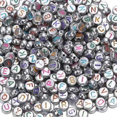 100 kom/lot Srce akrilne perle sa slovom šarene abecede labave razmaknice perle za izradu nakita DIY ručno izrađena narukvica ogrlica