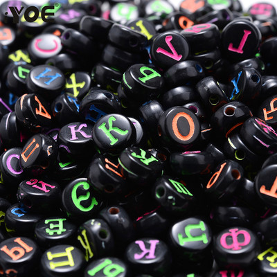 100 kom/lot Srce akrilne perle sa slovom šarene abecede labave razmaknice perle za izradu nakita DIY ručno izrađena narukvica ogrlica