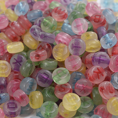 100 kom/lot Srce akrilne perle sa slovom šarene abecede labave razmaknice perle za izradu nakita DIY ručno izrađena narukvica ogrlica