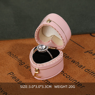 Cutie cu inele retro personalizată cu logo, cutie cu inele cu diamante de ultimă generație, propunere, ceremonie de nuntă, bijuterii, fotografie, bijuterii, recuzită, cutie de bijuterii