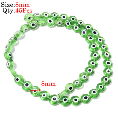 10kom Okrugle Lampwork Evil Eye perle Liuli 9 mm ravne labave modni nakit za perle Diy ručno izrađene narukvice Komponente privjesaka za telefon