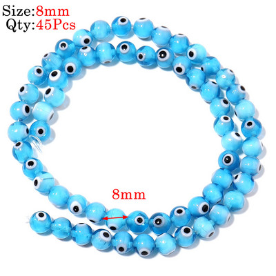 10kom Okrugle Lampwork Evil Eye perle Liuli 9 mm ravne labave modni nakit za perle Diy ručno izrađene narukvice Komponente privjesaka za telefon