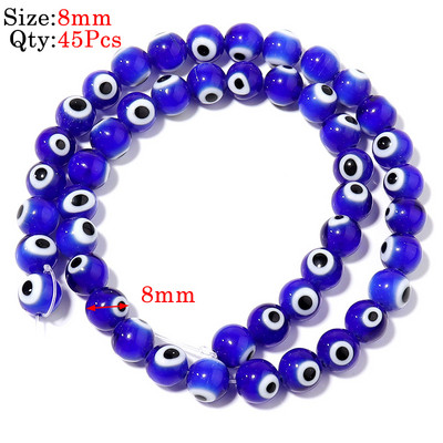 10kom Okrugle Lampwork Evil Eye perle Liuli 9 mm ravne labave modni nakit za perle Diy ručno izrađene narukvice Komponente privjesaka za telefon