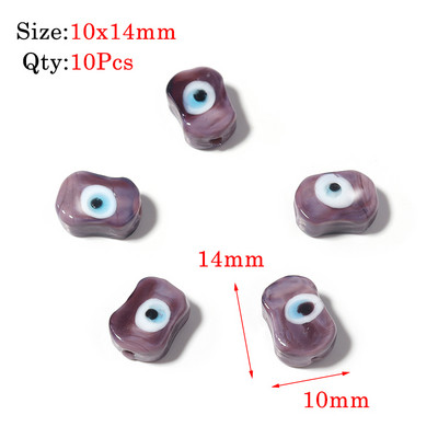 10kom Okrugle Lampwork Evil Eye perle Liuli 9 mm ravne labave modni nakit za perle Diy ručno izrađene narukvice Komponente privjesaka za telefon