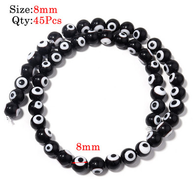 10kom Okrugle Lampwork Evil Eye perle Liuli 9 mm ravne labave modni nakit za perle Diy ručno izrađene narukvice Komponente privjesaka za telefon