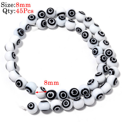 10kom Okrugle Lampwork Evil Eye perle Liuli 9 mm ravne labave modni nakit za perle Diy ručno izrađene narukvice Komponente privjesaka za telefon