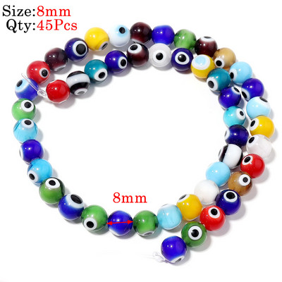 10kom Okrugle Lampwork Evil Eye perle Liuli 9 mm ravne labave modni nakit za perle Diy ručno izrađene narukvice Komponente privjesaka za telefon