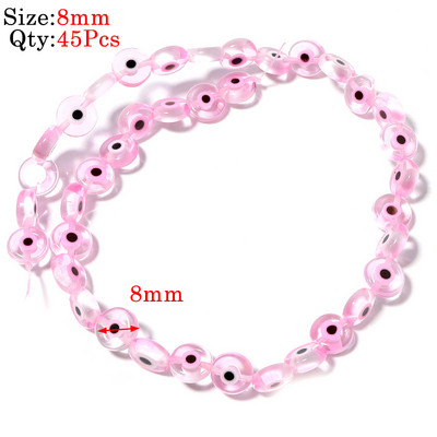 10kom Okrugle Lampwork Evil Eye perle Liuli 9 mm ravne labave modni nakit za perle Diy ručno izrađene narukvice Komponente privjesaka za telefon