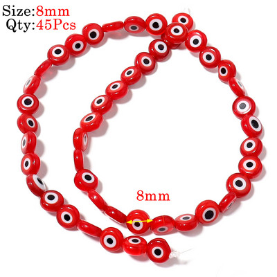10kom Okrugle Lampwork Evil Eye perle Liuli 9 mm ravne labave modni nakit za perle Diy ručno izrađene narukvice Komponente privjesaka za telefon