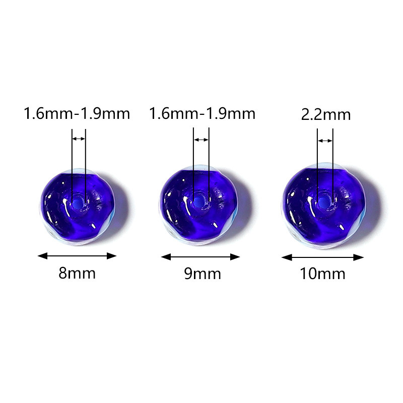 10kom Okrugle Lampwork Evil Eye perle Liuli 9 mm ravne labave modni nakit za perle Diy ručno izrađene narukvice Komponente privjesaka za telefon