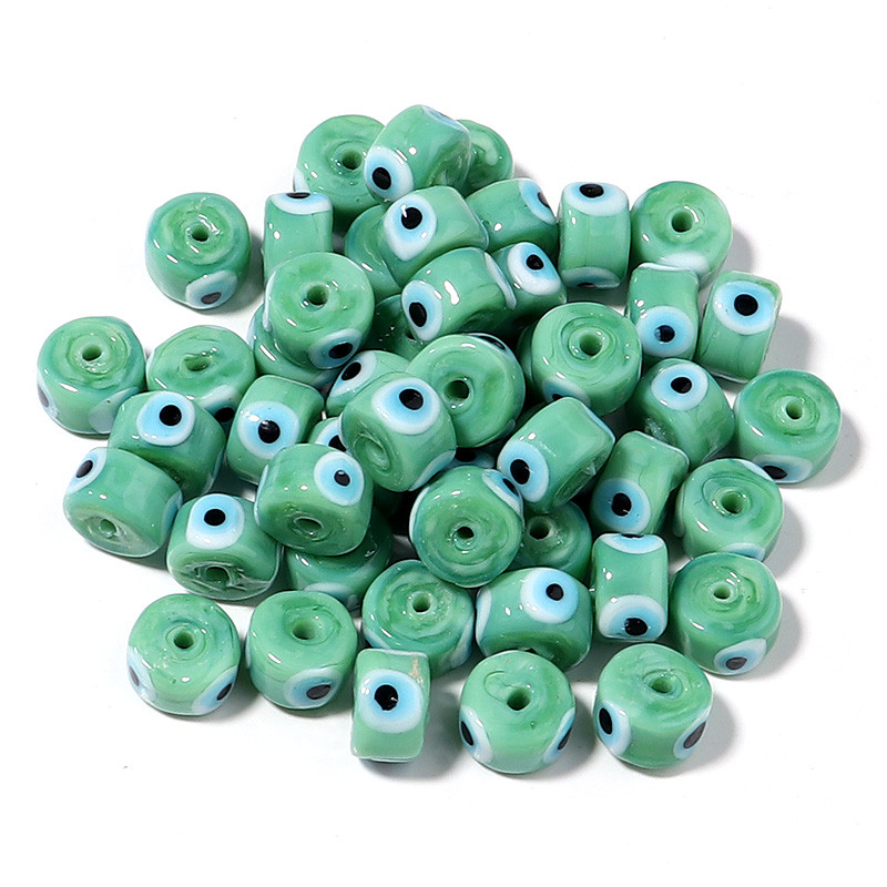 10kom Okrugle Lampwork Evil Eye perle Liuli 9 mm ravne labave modni nakit za perle Diy ručno izrađene narukvice Komponente privjesaka za telefon