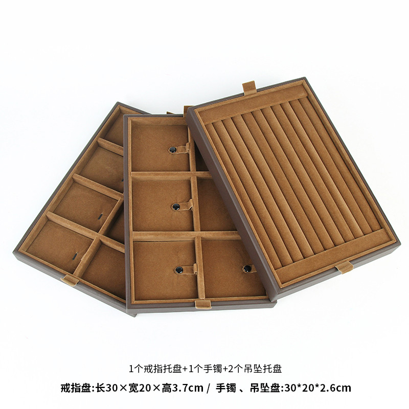 Nova visokokvalitetna kožna višenamjenska prijenosna kutija za nakit Ogrlica s prstenom Kutija za izlaganje nakita velikog kapaciteta