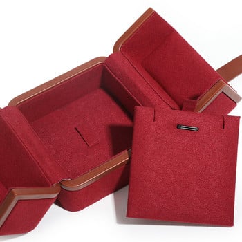Νέο Δαχτυλίδι ευρωπαϊκού στυλ Κουτί κοσμημάτων με στρογγυλεμένη γωνία Κουτί κοσμημάτων με πόρπη με διπλό άνοιγμα Κατάλληλο για συσκευασία δώρου γάμου