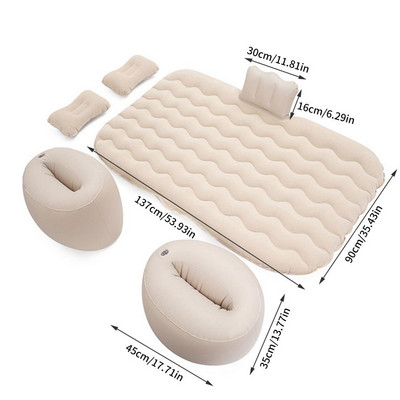 Automobilski zračni madrac Krevet na napuhavanje Prijenosni automobilski madrac Putni krevet 135x80cm Madrac za prtljažnik automobila Jastuk za spavanje