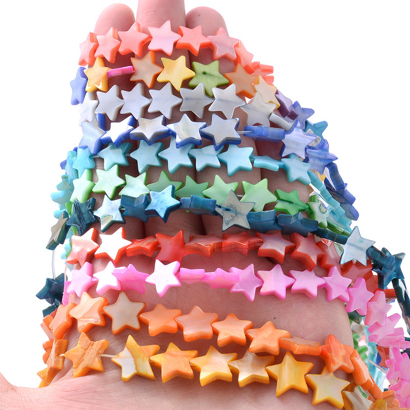 6-12 mm Perle od prirodne školjke Šarene zvjezdane razmaknice Zvijezda petokraka za privjeske Izrada nakita DIY narukvica Ogrlica