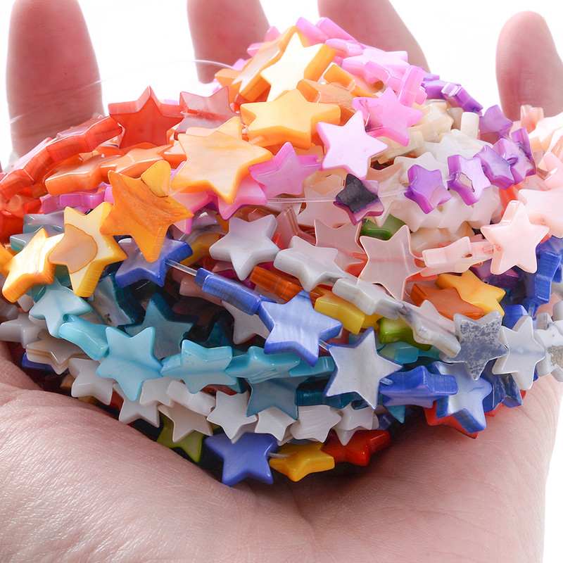 6-12 mm Perle od prirodne školjke Šarene zvjezdane razmaknice Zvijezda petokraka za privjeske Izrada nakita DIY narukvica Ogrlica