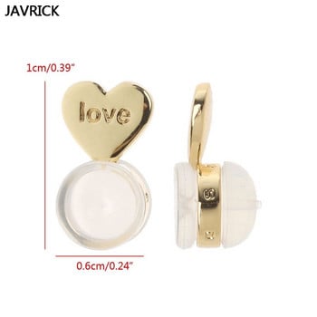 10Pcs Heart Love Magic Earring Lifters Σκουλαρίκια Ανυψωτικά Πλάτες Ρυθμιζόμενα Υποαλλεργικά Παξιμάδια Σκουλαρίκια Υποστήριξη λοβού αυτιού