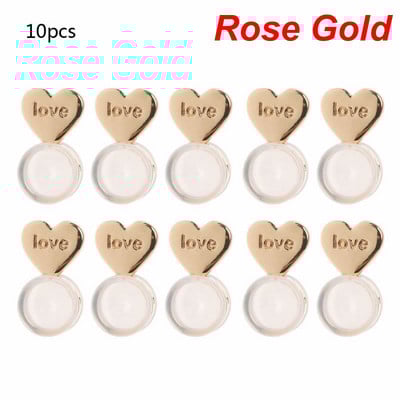 10 db Heart Love Magic fülbevaló emelő fülbevaló emelő hát állítható hipoallergén fülbevaló anyák fülkagyló támasz