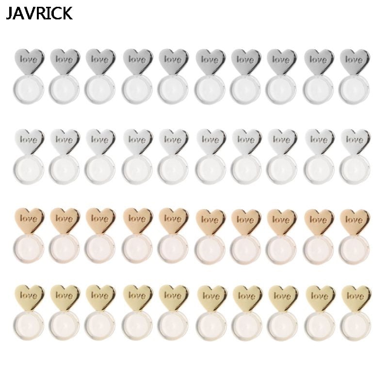 10 db Heart Love Magic fülbevaló emelő fülbevaló emelő hát állítható hipoallergén fülbevaló anyák fülkagyló támasz