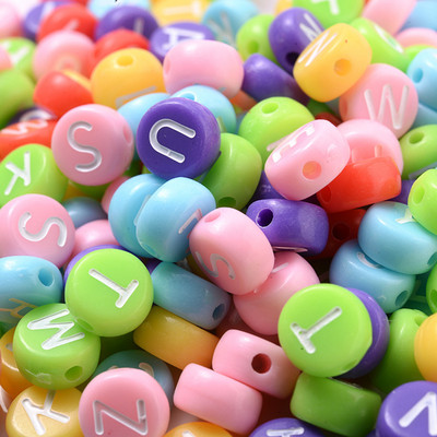 200 kom/lot 7 mm akrilne perle sa slovom, 45 boja, mješavina abecede, perle u obliku srca za izradu nakita DIY narukvica, ogrlica, dodaci