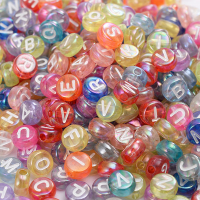 200 kom/lot 7 mm akrilne perle sa slovom, 45 boja, mješavina abecede, perle u obliku srca za izradu nakita DIY narukvica, ogrlica, dodaci