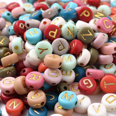 200 kom/lot 7 mm akrilne perle sa slovom, 45 boja, mješavina abecede, perle u obliku srca za izradu nakita DIY narukvica, ogrlica, dodaci