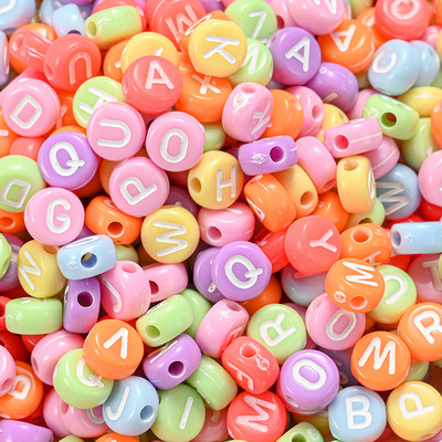 200 kom/lot 7 mm akrilne perle sa slovom, 45 boja, mješavina abecede, perle u obliku srca za izradu nakita DIY narukvica, ogrlica, dodaci
