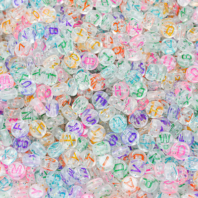 200 kom/lot 7 mm akrilne perle sa slovom, 45 boja, mješavina abecede, perle u obliku srca za izradu nakita DIY narukvica, ogrlica, dodaci