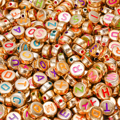 200 kom/lot 7 mm akrilne perle sa slovom, 45 boja, mješavina abecede, perle u obliku srca za izradu nakita DIY narukvica, ogrlica, dodaci