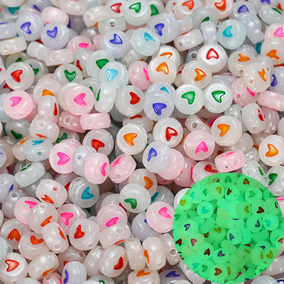 200 kom/lot 7 mm akrilne perle sa slovom, 45 boja, mješavina abecede, perle u obliku srca za izradu nakita DIY narukvica, ogrlica, dodaci