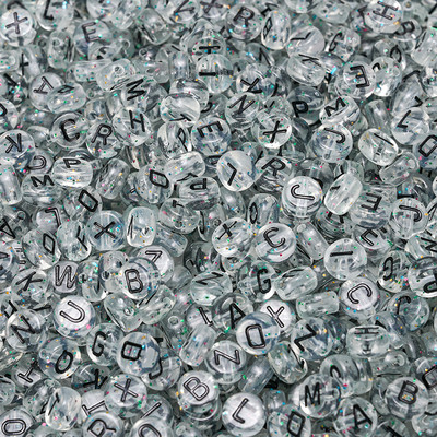 200 kom/lot 7 mm akrilne perle sa slovom, 45 boja, mješavina abecede, perle u obliku srca za izradu nakita DIY narukvica, ogrlica, dodaci