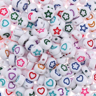 200 kom/lot 7 mm akrilne perle sa slovom, 45 boja, mješavina abecede, perle u obliku srca za izradu nakita DIY narukvica, ogrlica, dodaci