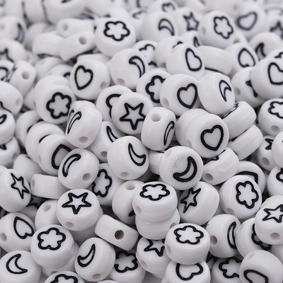 200 kom/lot 7 mm akrilne perle sa slovom, 45 boja, mješavina abecede, perle u obliku srca za izradu nakita DIY narukvica, ogrlica, dodaci