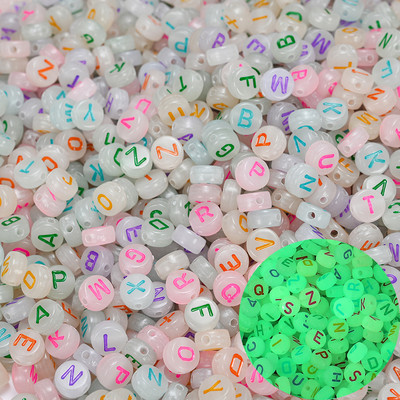 200 kom/lot 7 mm akrilne perle sa slovom, 45 boja, mješavina abecede, perle u obliku srca za izradu nakita DIY narukvica, ogrlica, dodaci