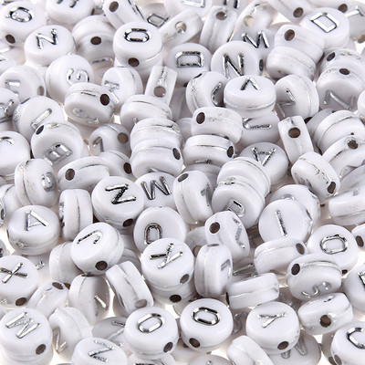 200 kom/lot 7 mm akrilne perle sa slovom, 45 boja, mješavina abecede, perle u obliku srca za izradu nakita DIY narukvica, ogrlica, dodaci