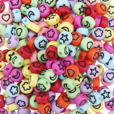 200 kom/lot 7 mm akrilne perle sa slovom, 45 boja, mješavina abecede, perle u obliku srca za izradu nakita DIY narukvica, ogrlica, dodaci