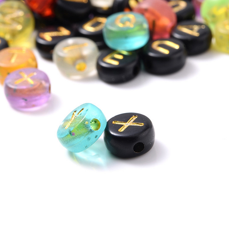 200 kom/lot 7 mm akrilne perle sa slovom, 45 boja, mješavina abecede, perle u obliku srca za izradu nakita DIY narukvica, ogrlica, dodaci