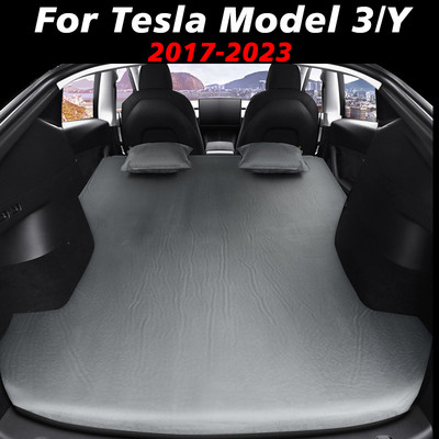 Για Tesla Model 3 Model Y 2017-2023 Φουσκωτό στρώμα αέρα για υπαίθριο κάμπινγκ Φουσκωτό ειδικό κρεβάτι ταξιδιού αυτοκινήτου από ύφασμα σουέτ