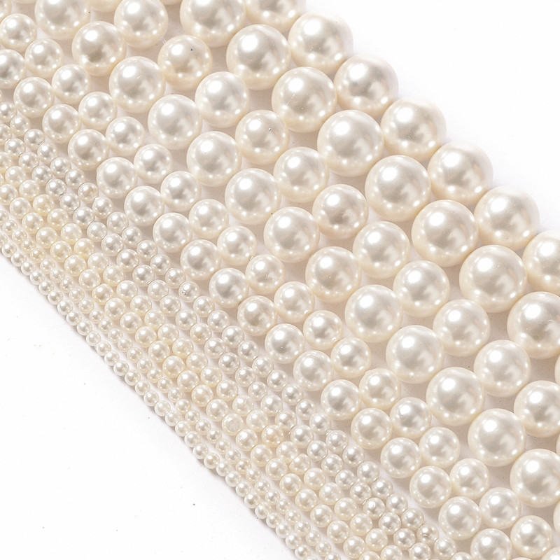 2 3 4 6 8 10 mm prirodne sedefaste okrugle kremasto-bijele perle za ručnu izradu ručne izrade narukvica, nakita na veliko