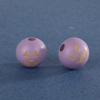 Prirodne drvene perle za Noć vještica od 16 mm, šarene izrezbarene razmaknice od bundeve, labave perle za izradu nakita, ručno rađena narukvica