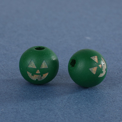 Prirodne drvene perle za Noć vještica od 16 mm, šarene izrezbarene razmaknice od bundeve, labave perle za izradu nakita, ručno rađena narukvica