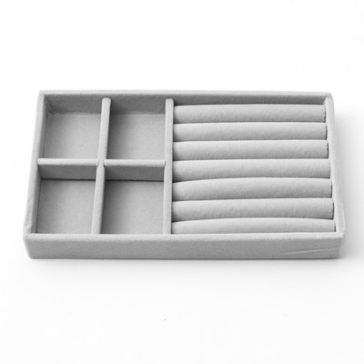 Aksominiai papuošalų ekranai stačiakampiai daugiaspalviai papuošalų vitrinos organizatorių dėžutės dėklo laikiklis auskarų laikymo dėklas Vitrina 21x12cm, 1vnt