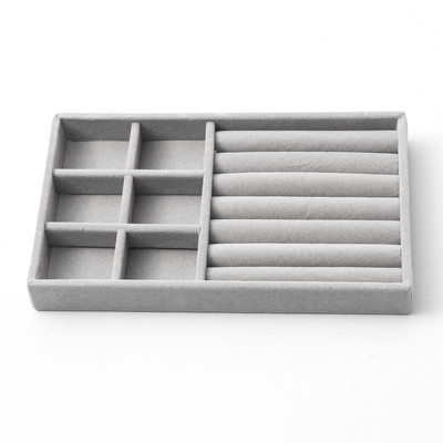 Aksominiai papuošalų ekranai stačiakampiai daugiaspalviai papuošalų vitrinos organizatorių dėžutės dėklo laikiklis auskarų laikymo dėklas Vitrina 21x12cm, 1vnt