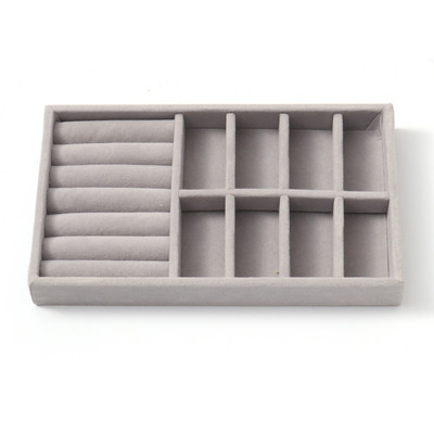 Aksominiai papuošalų ekranai stačiakampiai daugiaspalviai papuošalų vitrinos organizatorių dėžutės dėklo laikiklis auskarų laikymo dėklas Vitrina 21x12cm, 1vnt