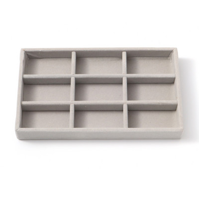 Aksominiai papuošalų ekranai stačiakampiai daugiaspalviai papuošalų vitrinos organizatorių dėžutės dėklo laikiklis auskarų laikymo dėklas Vitrina 21x12cm, 1vnt